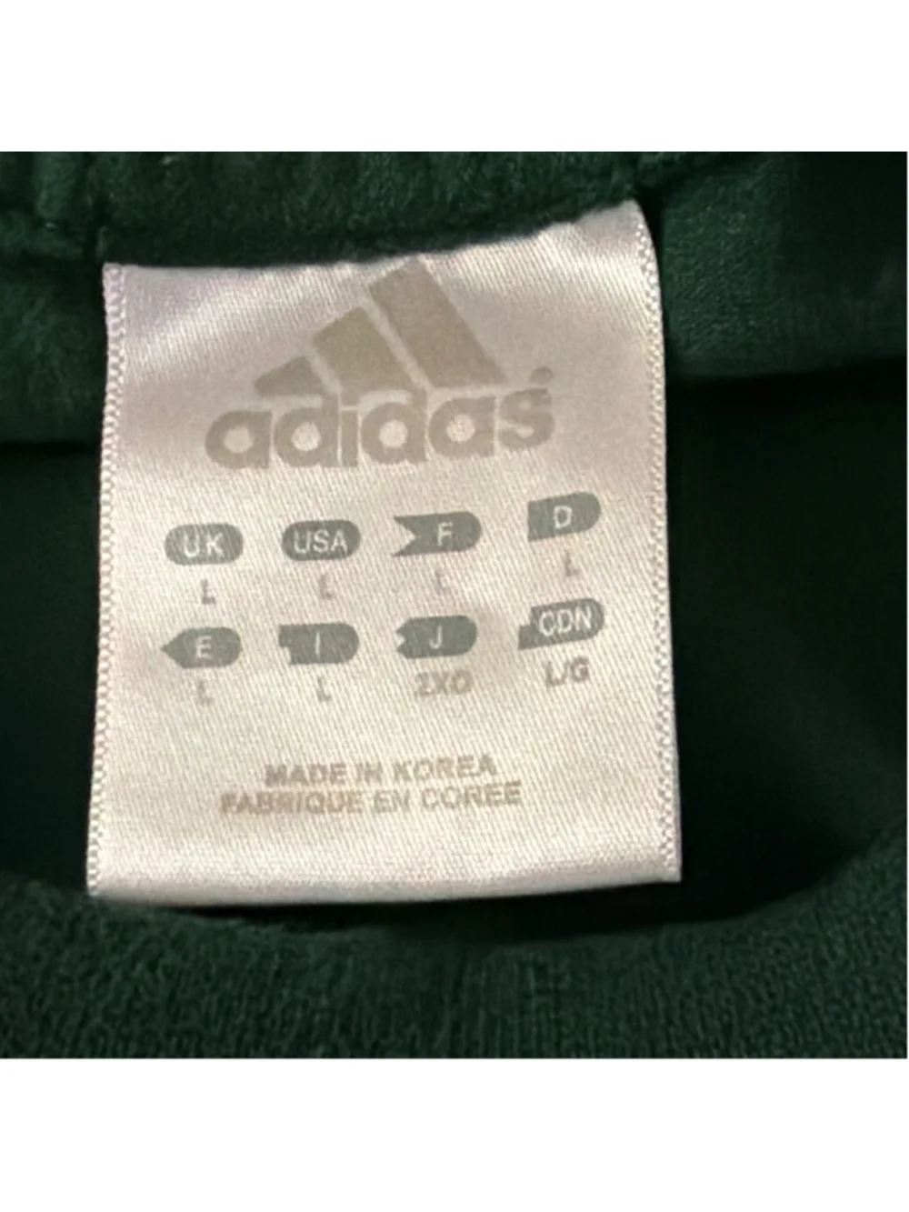 Notre Dame Adidas Long Sleeve Green Jersey 100% Cotton Mens Size Large